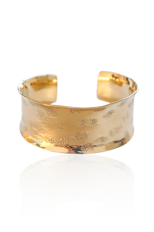 Hammered Gold Cuff Bracelet