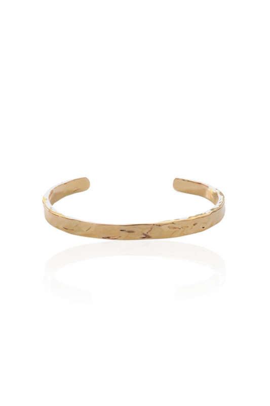 Hammered Simple Cuff Bracelet