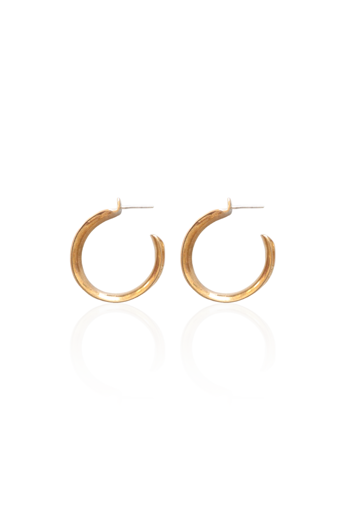 Medium Hammered Hoop Earrings