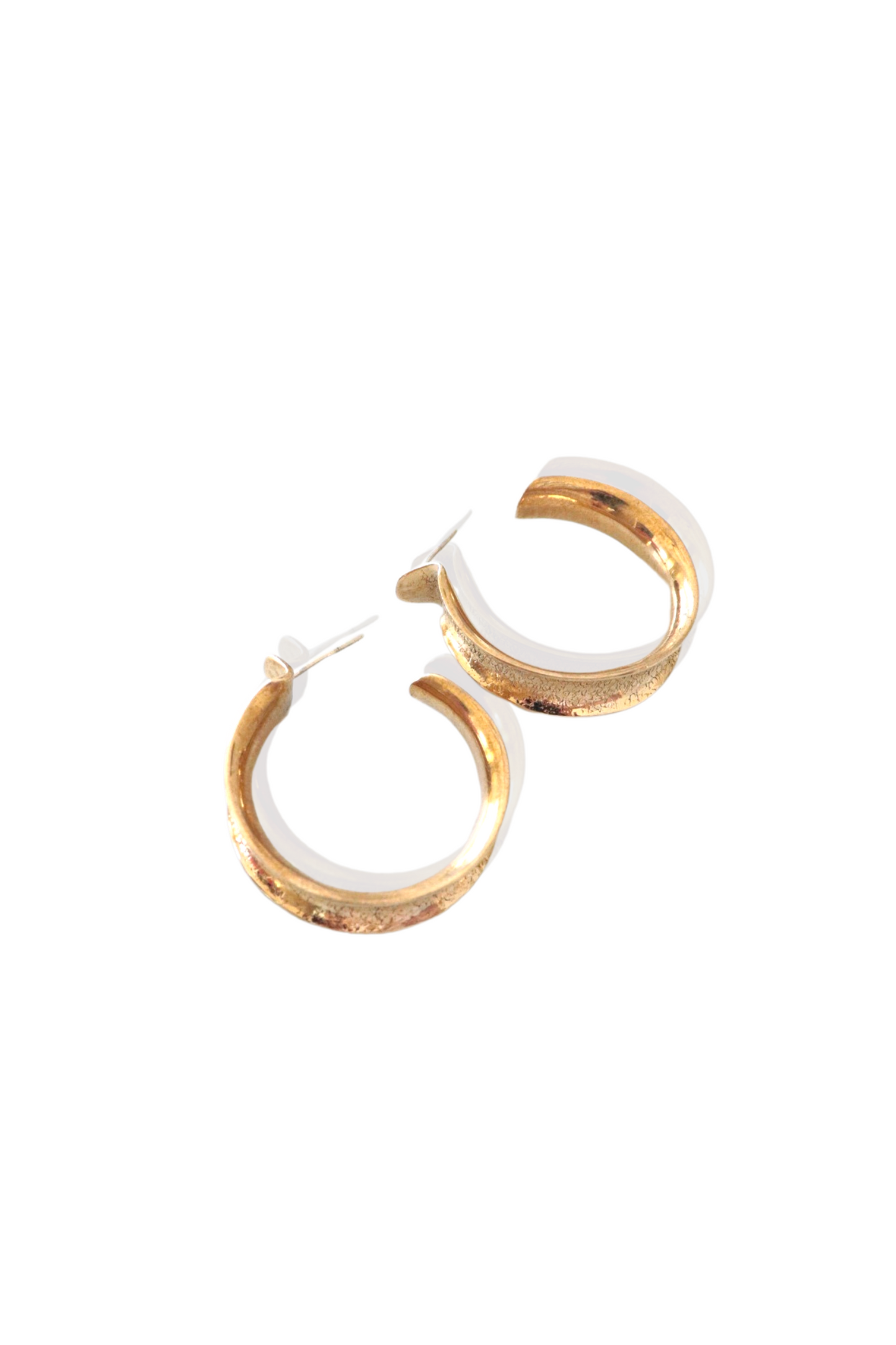 Medium Hammered Hoop Earrings