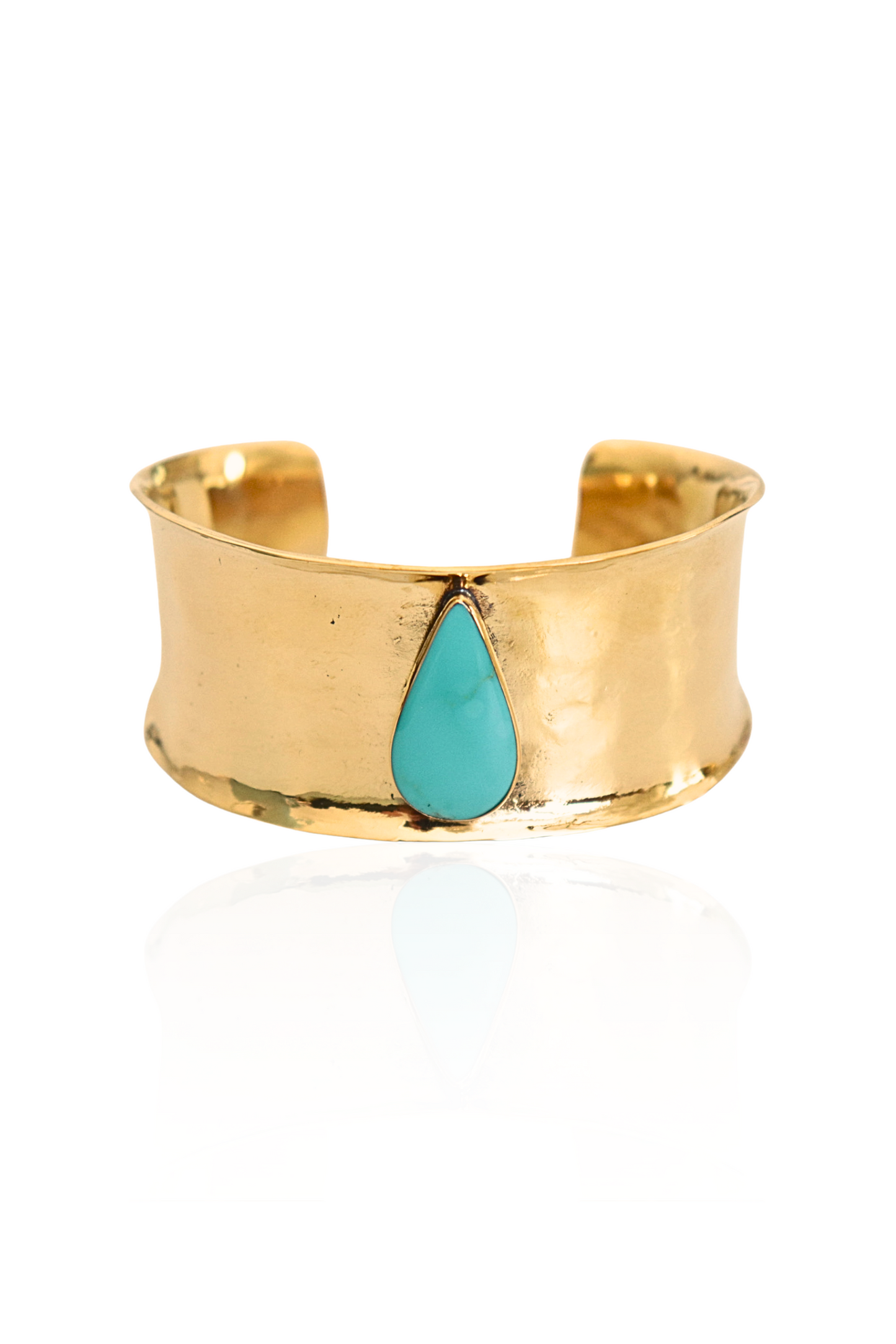 Hammered Turquoise Cuff Bracelet