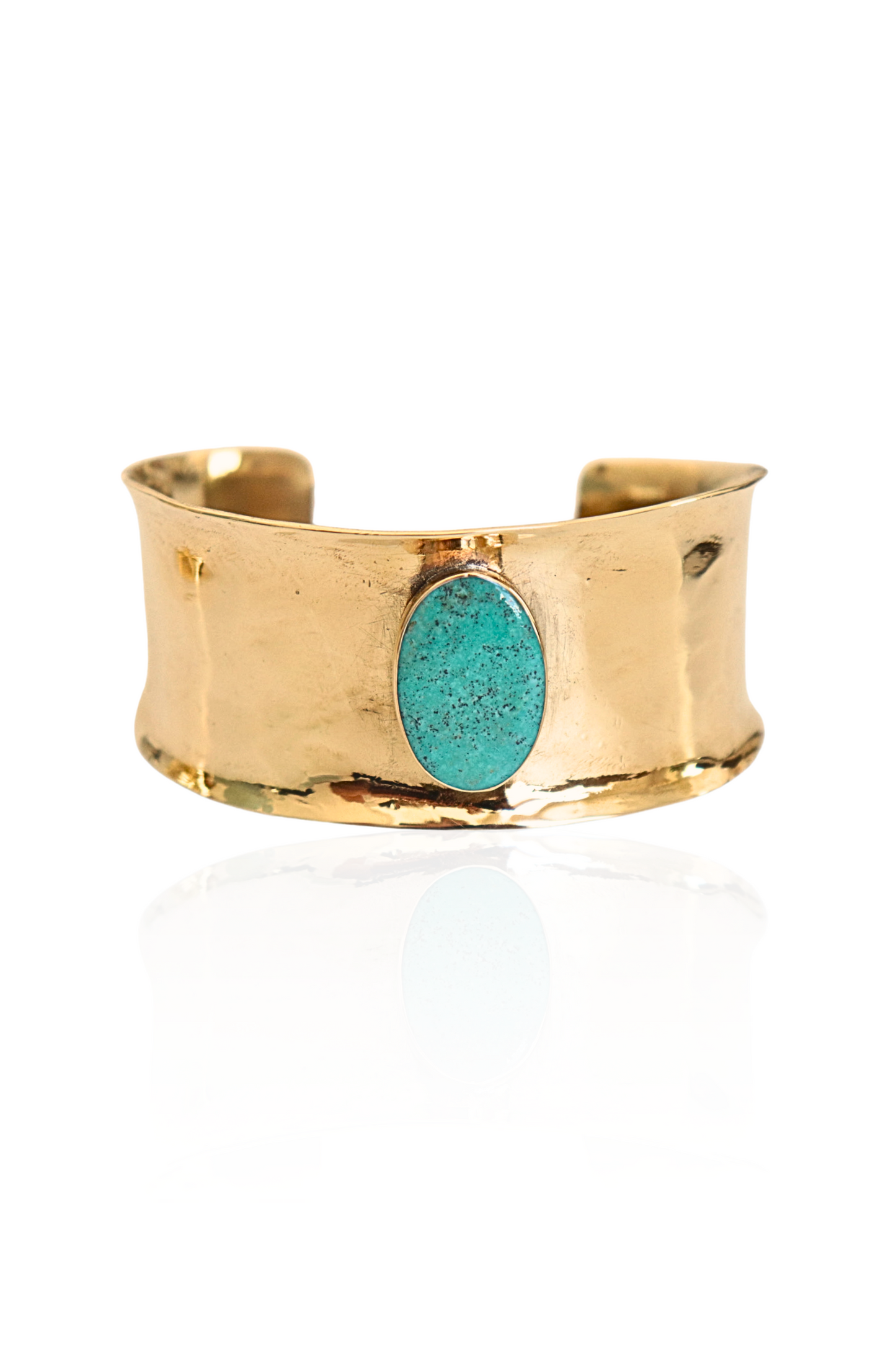 Hammered Turquoise Cuff Bracelet