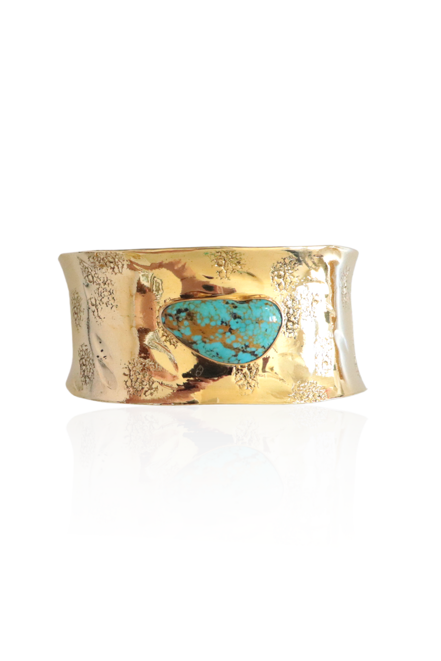 Hammered Turquoise Cuff Bracelet