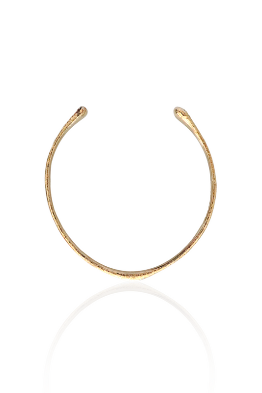 Hammered Gold Collar Necklace