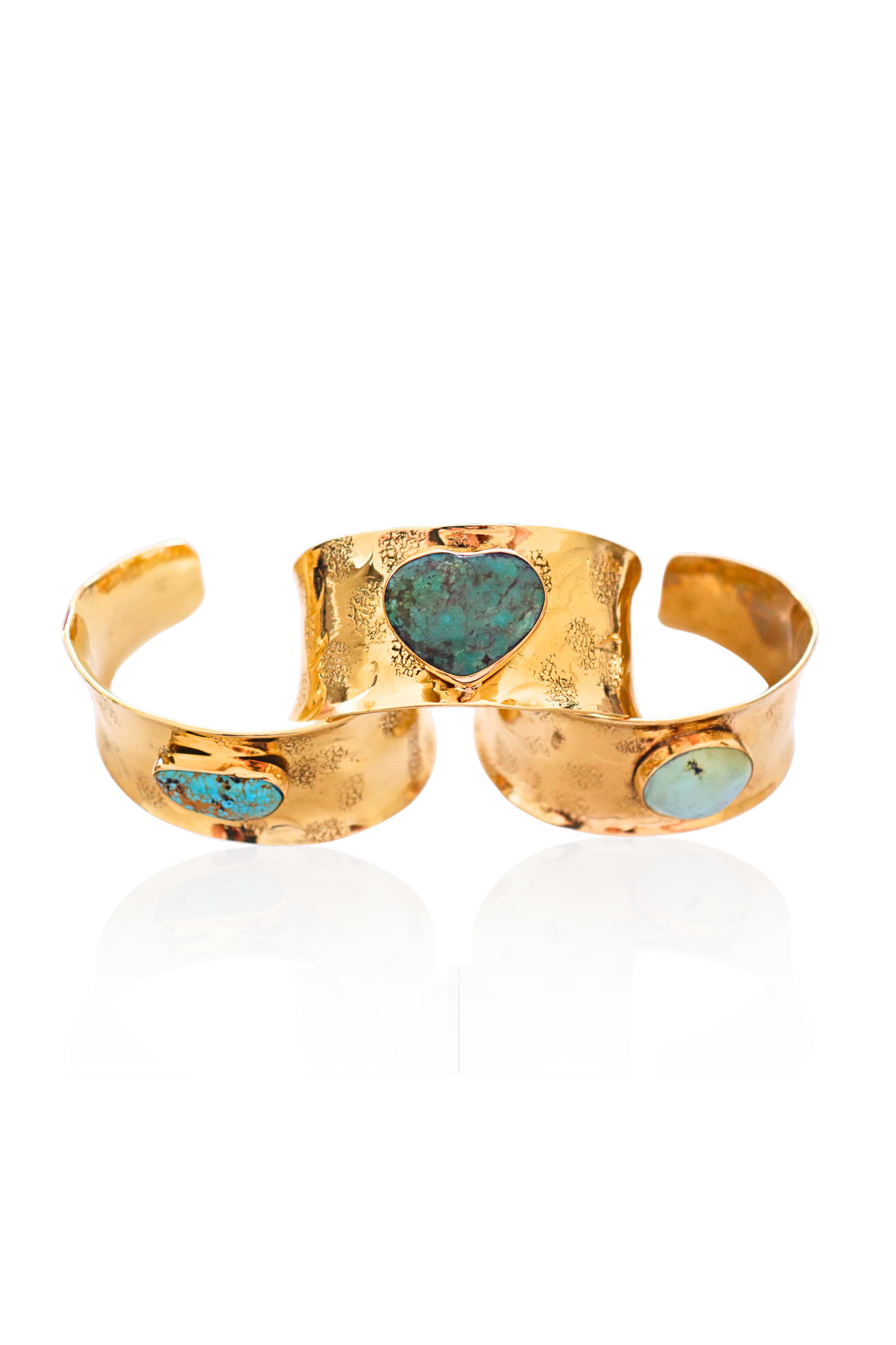 Hammered Turquoise Cuff Bracelet