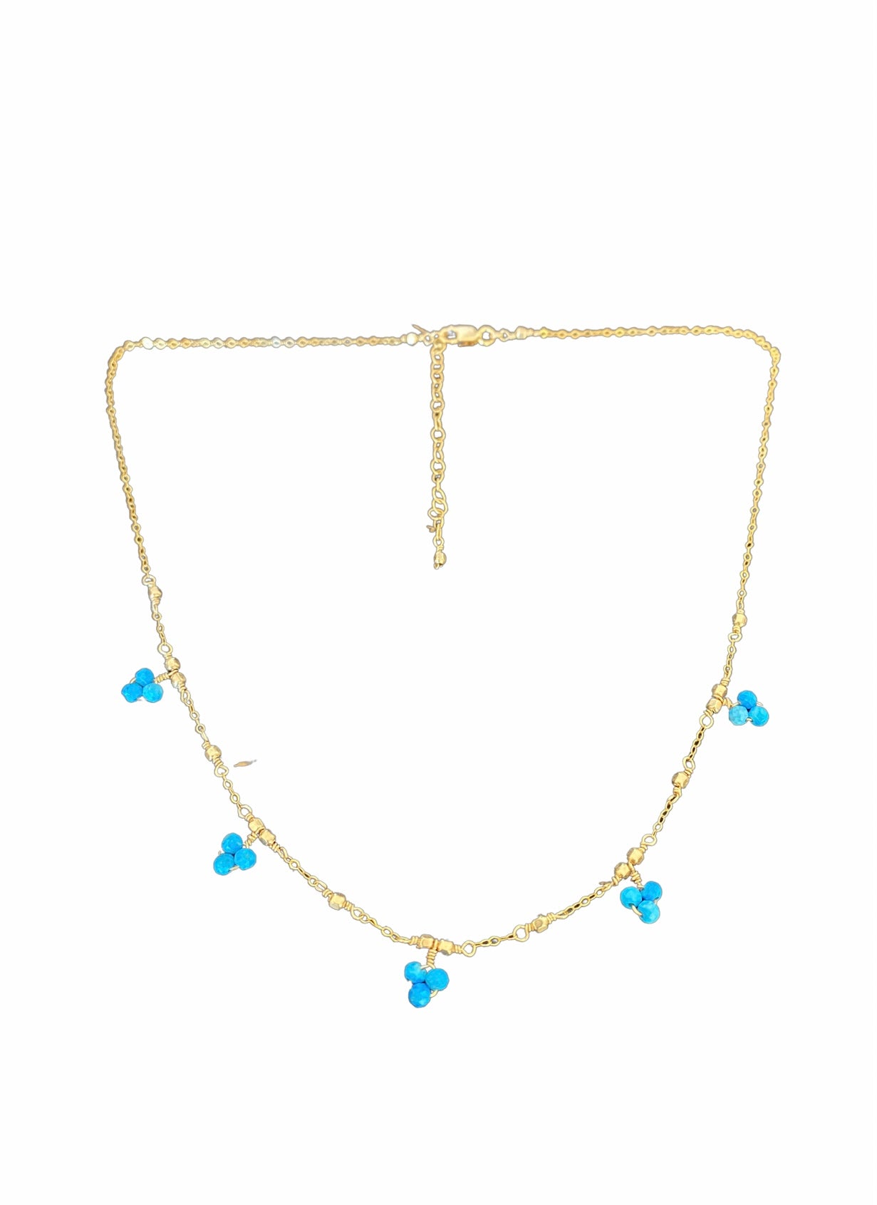 Dainty Turquoise Flower Necklace