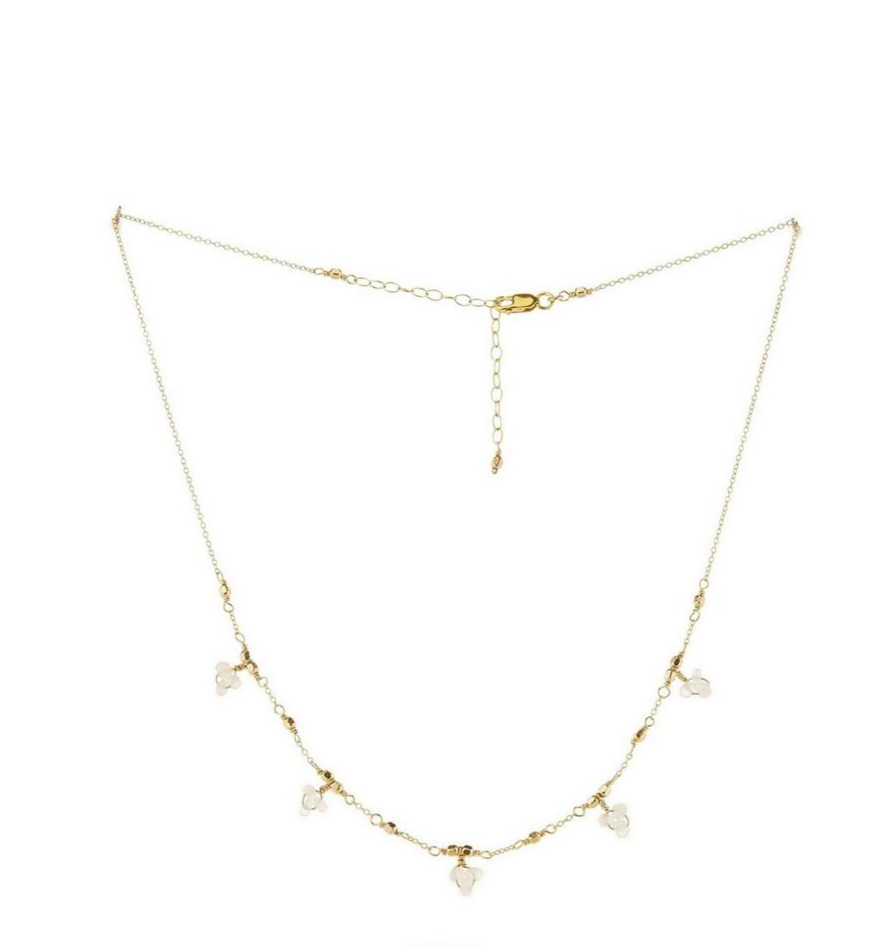 Dainty Pearl Flower Necklace