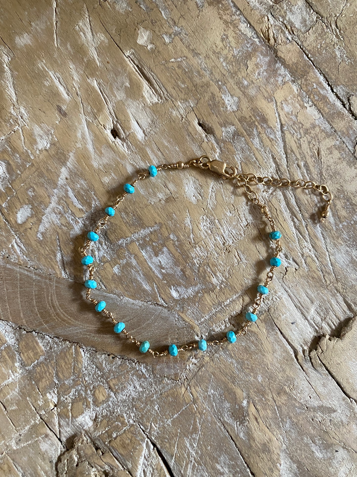 Dainty Turquoise Gold Bracelet