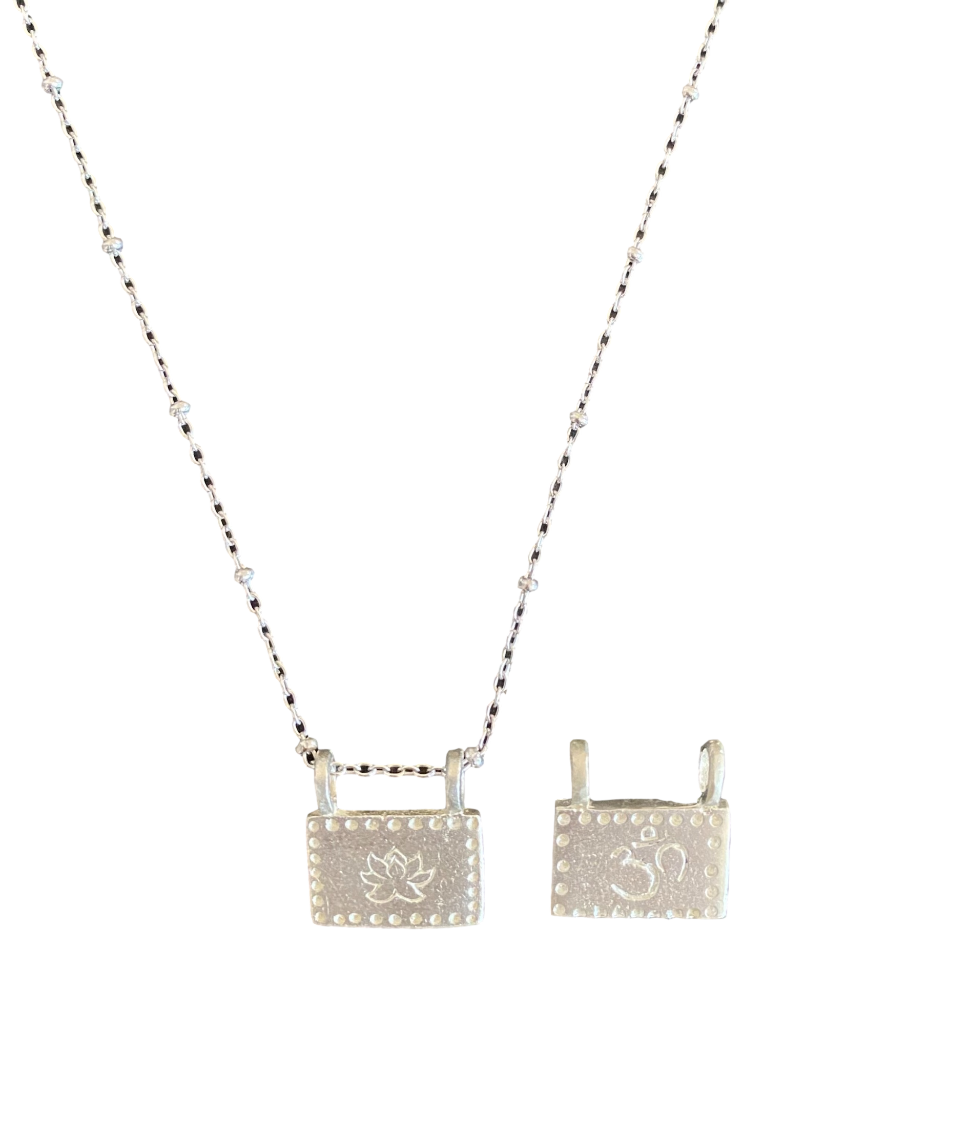 Lotus and Ohm Square Pendant Necklace – Astrid Schumacher Designs